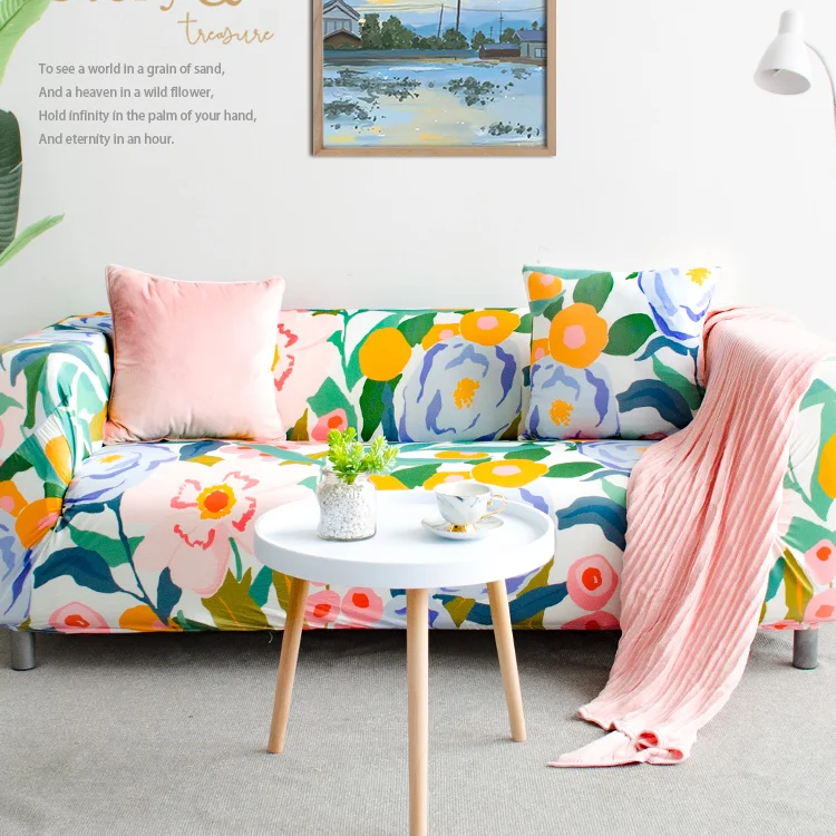 

Nordic Elastic Sofa Cover Simple Four Seasons Universal All Inclusive Sofa Cover Soft Living Room Funda Sofa Home Decor DG50SC