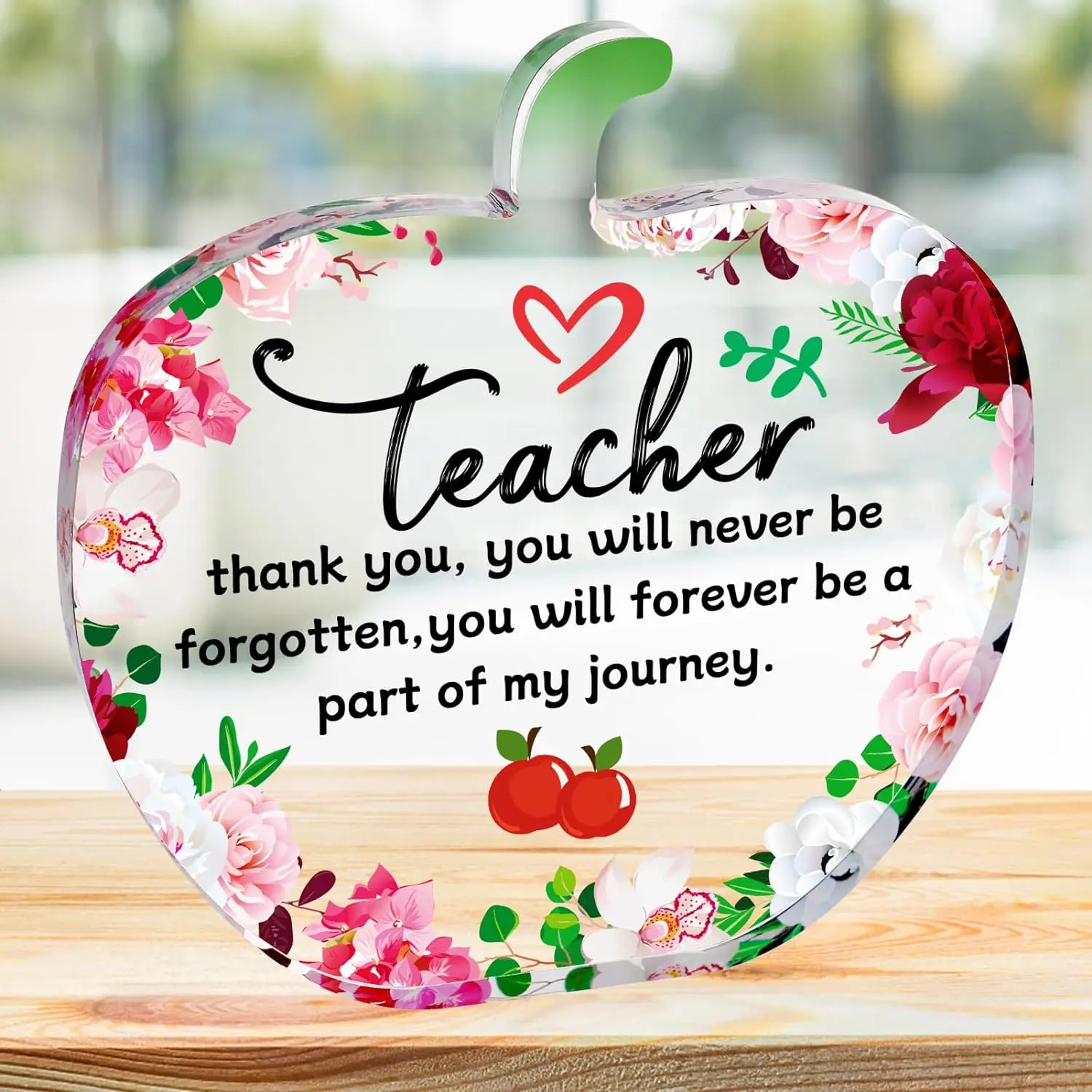 Подарки eacher Для женщин-акриловый декор в форме яблока спасибо за Выпускной для