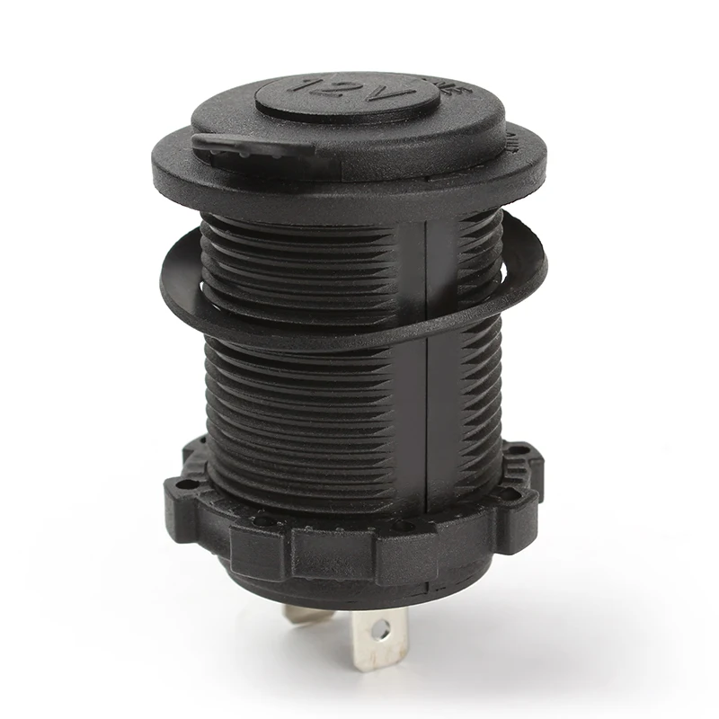 

100% чистая медь DC 12 В 24 В черный разъем питания мотоцикл автомобиль прикуриватель теплостойкий пластик водонепроницаемый