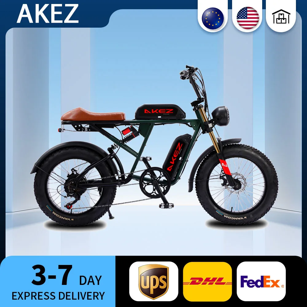 2023 new Akez 20 Inch Sur Ron Electric Fat Tire E Mountain Pit Dirt Bike Electric Motorcycle Retro Ebike Full Suspension