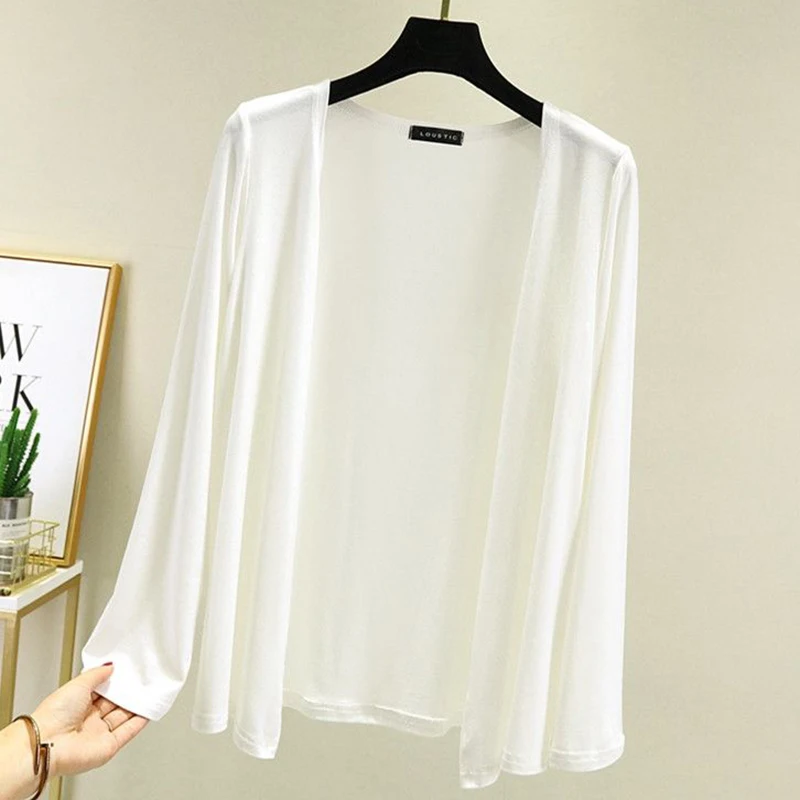 Женский Вязаный Кардиган Rimocy Однотонный С Длинным Рукавом Повседневный