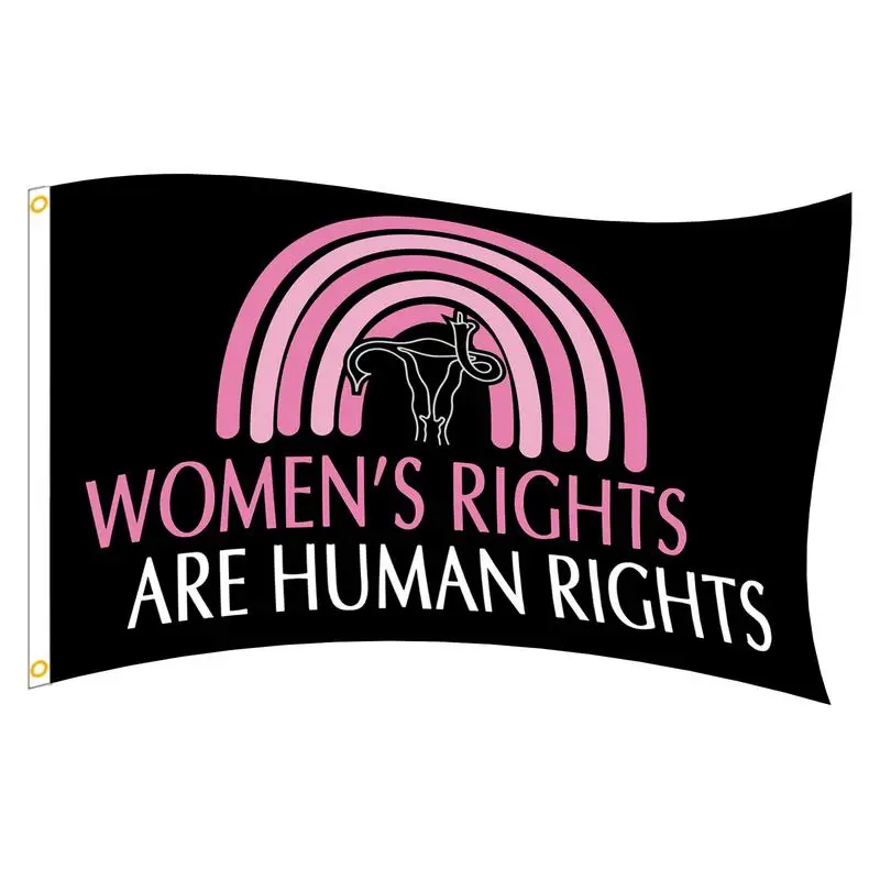 

Women's Rights Are Human Rights Flag Feminist Flag 3x5 Ft Double Stitched Polyester Flag With Grommets Support Women Social