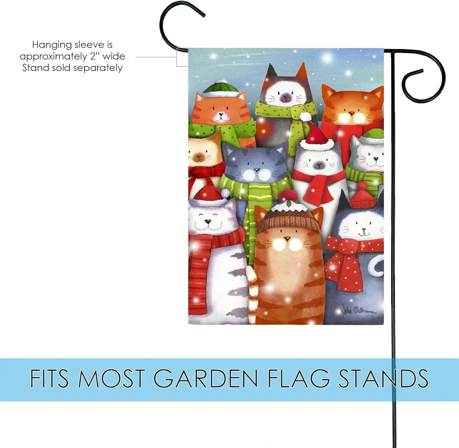 Двусторонний садовый флаг Тoland Кот Кароллин