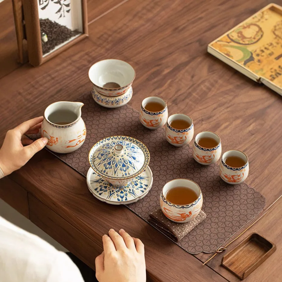 Ru Ware Dunhuang Kweichow Moutai бамбуковая шляпа Tureen с защитой от ожогов большая вместительная