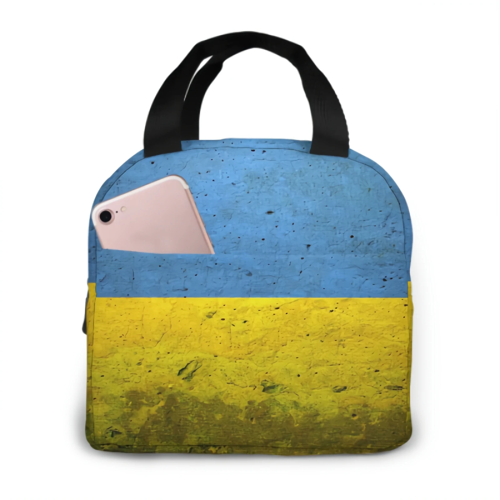 

Ukraine flag RetinaLunch Bags for Women Adjustable Shoulder Strap Reusable Zipper Cooler Tote Bag for Work,Picnic,Camping