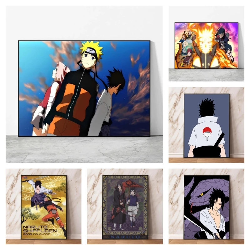 

Japanese Anime Canvas Paintings Natuto Uchiha Sasuke Gifts Comics Pictures Wall Art Prints and Prints Decorative Living Room