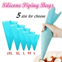 1pcs reusable silicone pastry bag icing piping bags cream cake bake decorate 5 size can be choose
