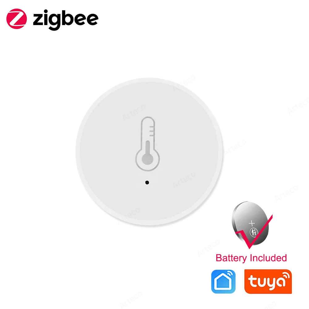 

Smart Life Zigbee 3.0 Датчик Температуры И Влажности Пульт Дистанционного Мониторинга С Питанием От Батареи Работает С Alexa ...