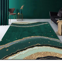 luxury style carpet black green marble pattern living room sofa table area rugs bedroom kitchen bathroom non slip floor mats