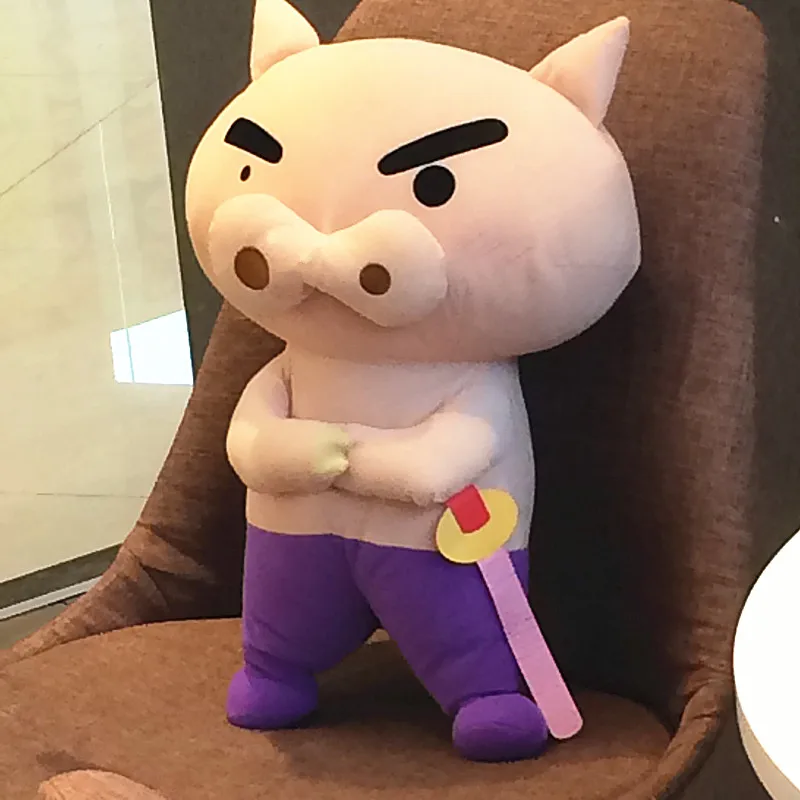 

Japanese Classic Cartoon Crayon Shin Chan Cute Plush Buriburi Zaemon Doll Kawaii Fluffy Soft Stuffed Toy Warrior Pig Kid Gifts