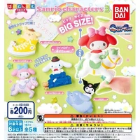 japan genuine bandai gashapon capsule toys sanrios character clip cinnamorolls big ear dog kuromis model toy