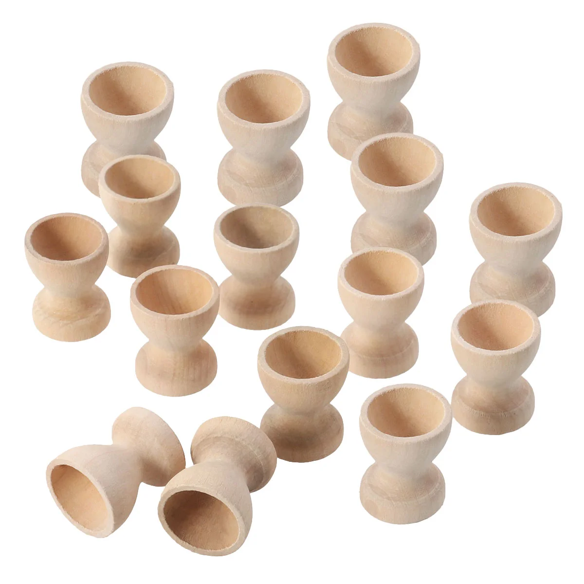 15Pcs Wooden Egg Cup Holders Wooden Egg Holder Educational Storage Cups Eggs Holding Cups Egg Stands Egg Holders for Kids