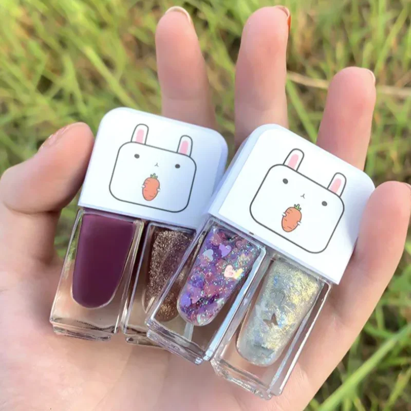 Блестящий двухцветный Гель-лак для ногтей на водной основе