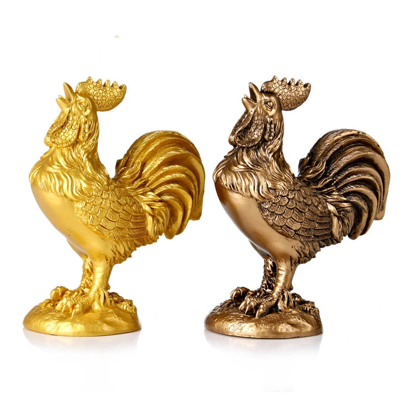 

Feng Shui Golden Rooster Commemorative Chicken Lucky Ornaments Crafts Rooster Living Room Decoration Rooster Year Zodiac Rooster
