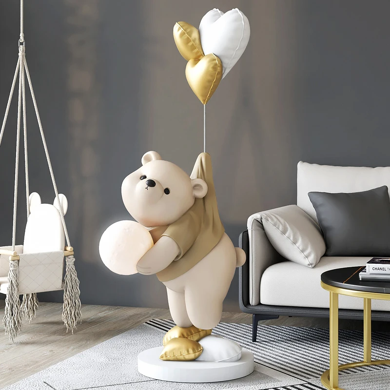 

Living Room Decoration Large Floor Ornaments Home Decorations Light Sofa TV Cabinet next to Housewarming Gifts