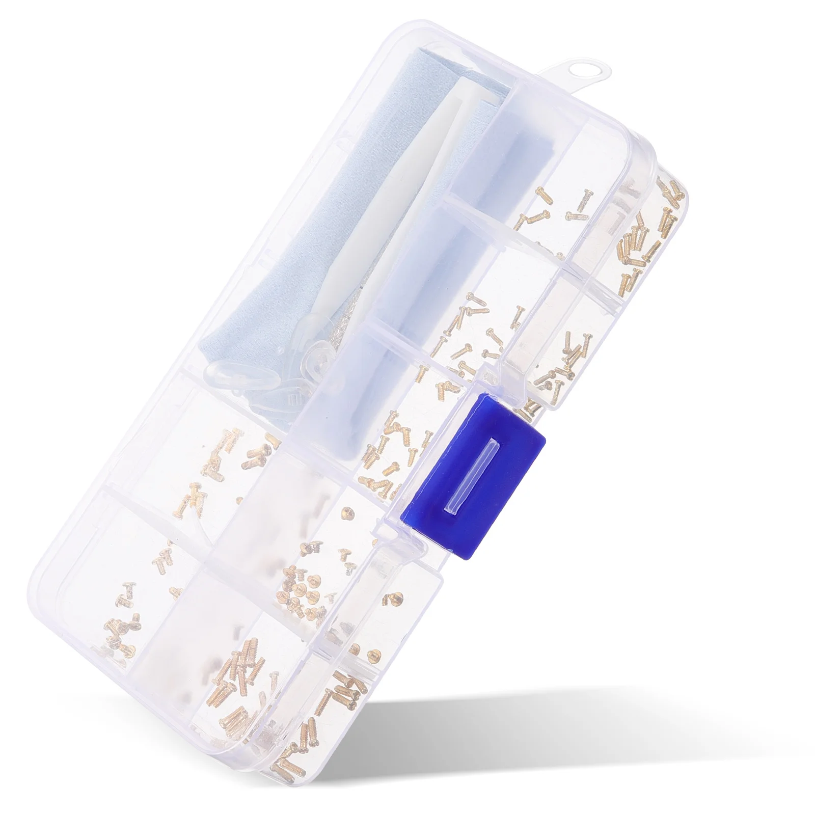 Комплект для ремонта очков с винтами и отверткой металлический компонент