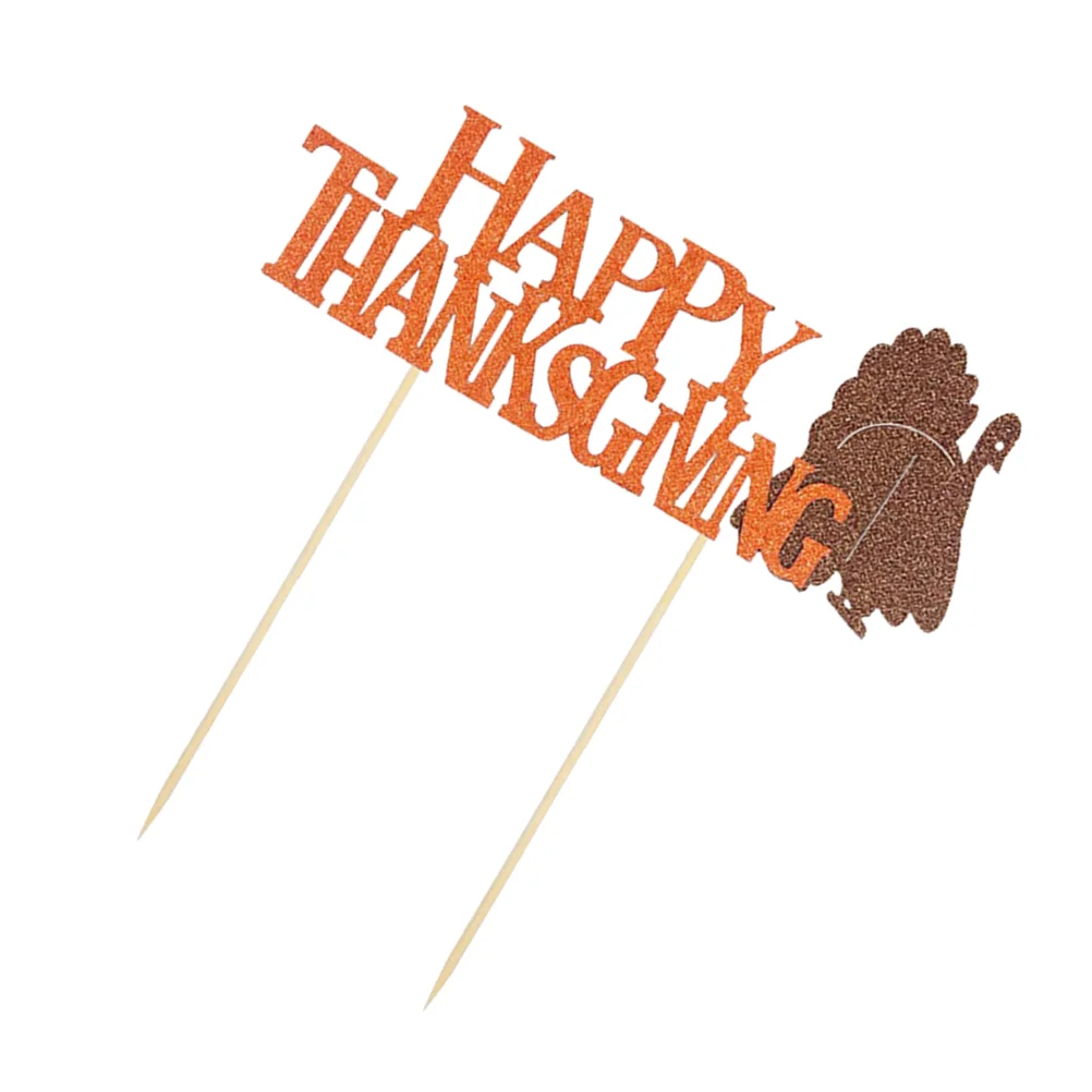 

Turkey Thanksgiving Picks Happy Friendsgiving Fondantcupcake Autumn Decoration
