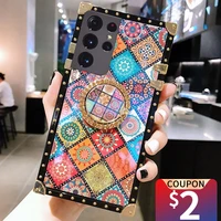 MUSUBO Luxury Phone Cases For Samsung Galaxy S21 Ultra S20 S22 Note Plus A71 A51 a70 Shockproof Square Soft Cover Girls