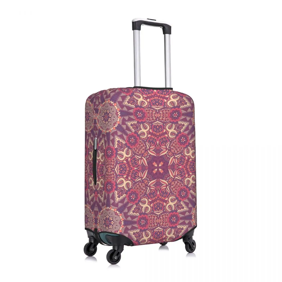 

Tribal Indian Flower Luggage Cover Spandex Suitcase Protector Fits 19-21 Inch