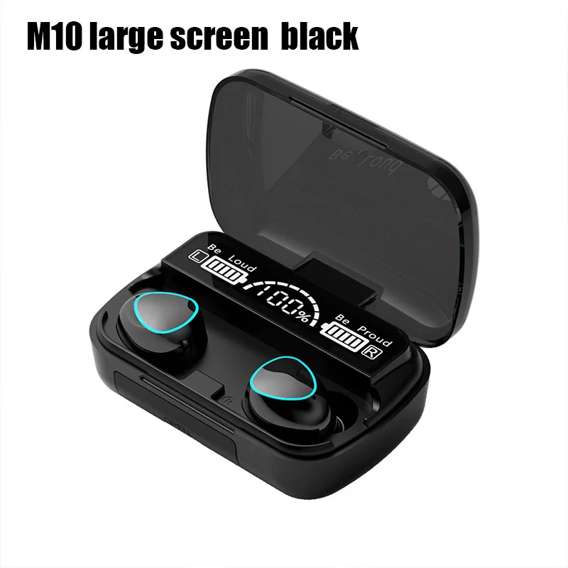 

M10 Tws Wireless Headphones Bluetooth Earphones Waterproof LED Dispay Headset Hifi Stereo Arbuds For Iphone Android Phone Sale