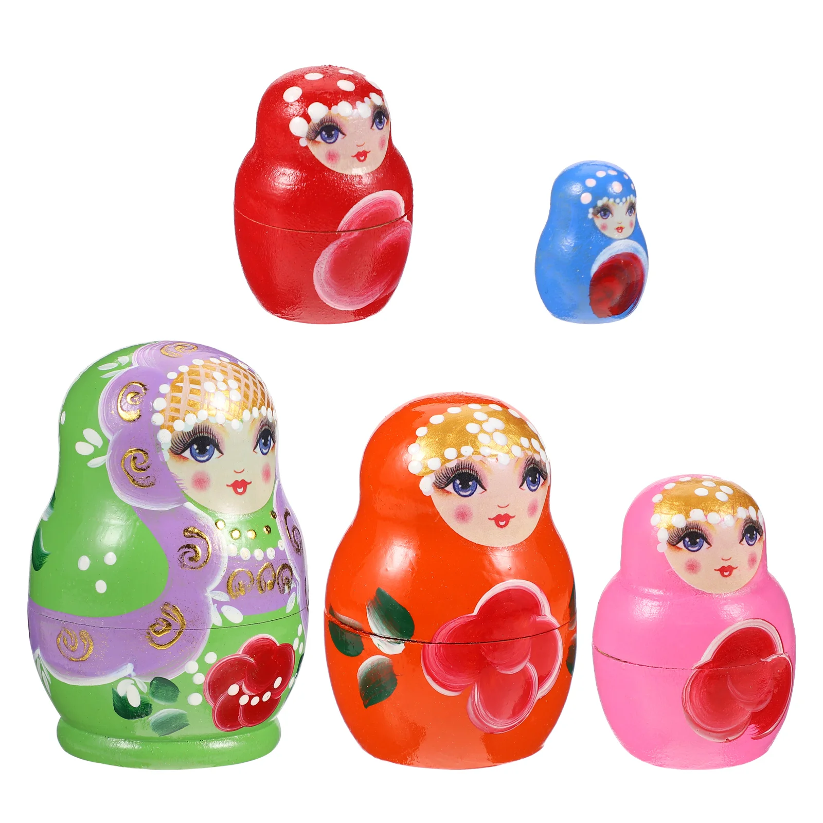 

5 Pcs Toddler Animal Toys Matryoshka Creative Nesting Dolls Kids Multi-layer Home Decor Crafts Children Gifts