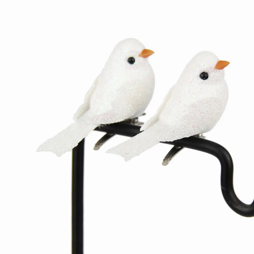 

12x Clip-on Mini Fake Bird Xmas Tree Ornaments Festival Garden Decoration Gift