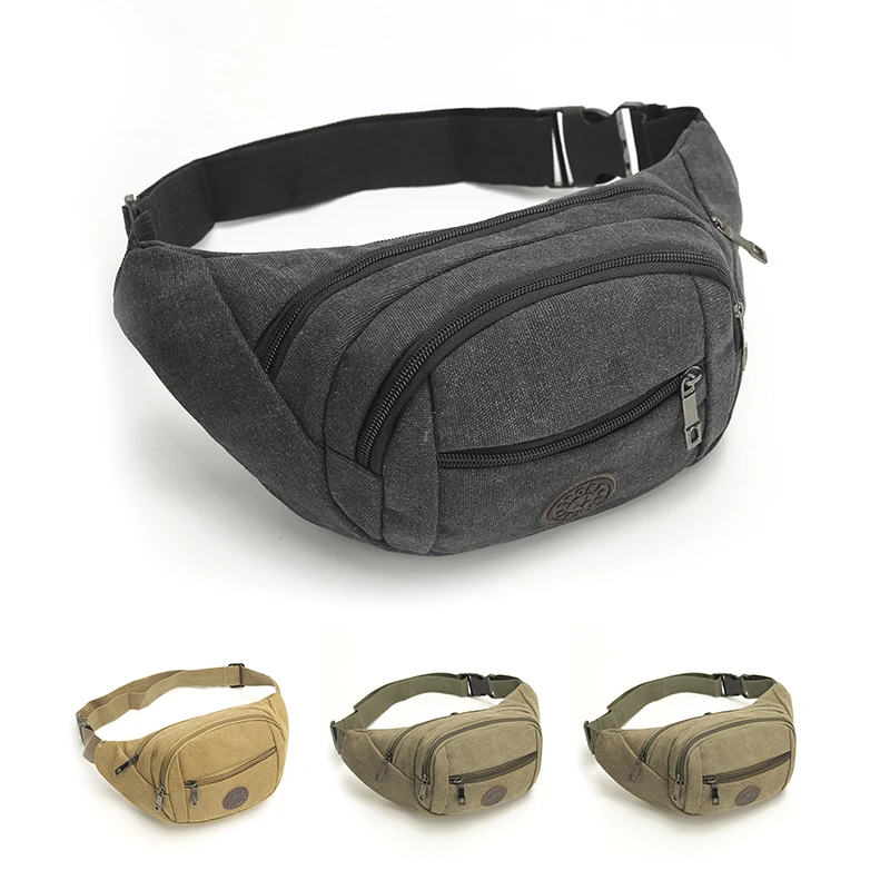 Custom Outdoors Travel Hip Bag Fanny Bag Tactical Fanny Pack Sports Cross Body Waist Chest Canvas Sling Bag For Men