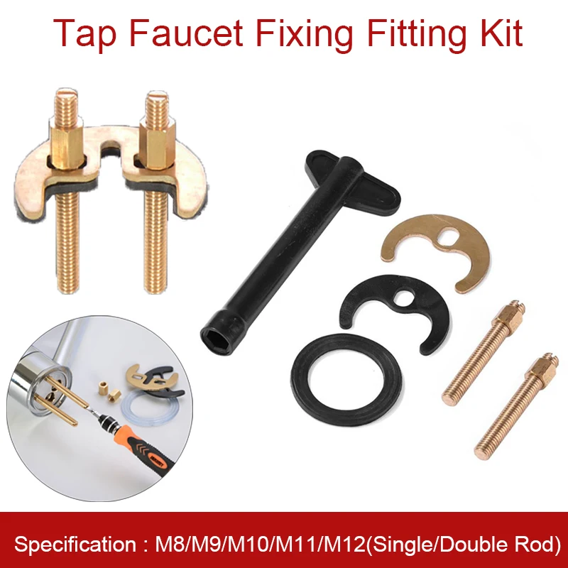 

Tap Faucet Fixing Fitting Kit M8-M12 Bolt Washer Wrench Plate Sink Monobloc Mixer Tap For Kitchen Basin Part Tool Socket Spanner