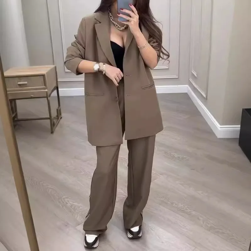 Женские элегантные комплекты брюк в винтажном британском стиле повседневные