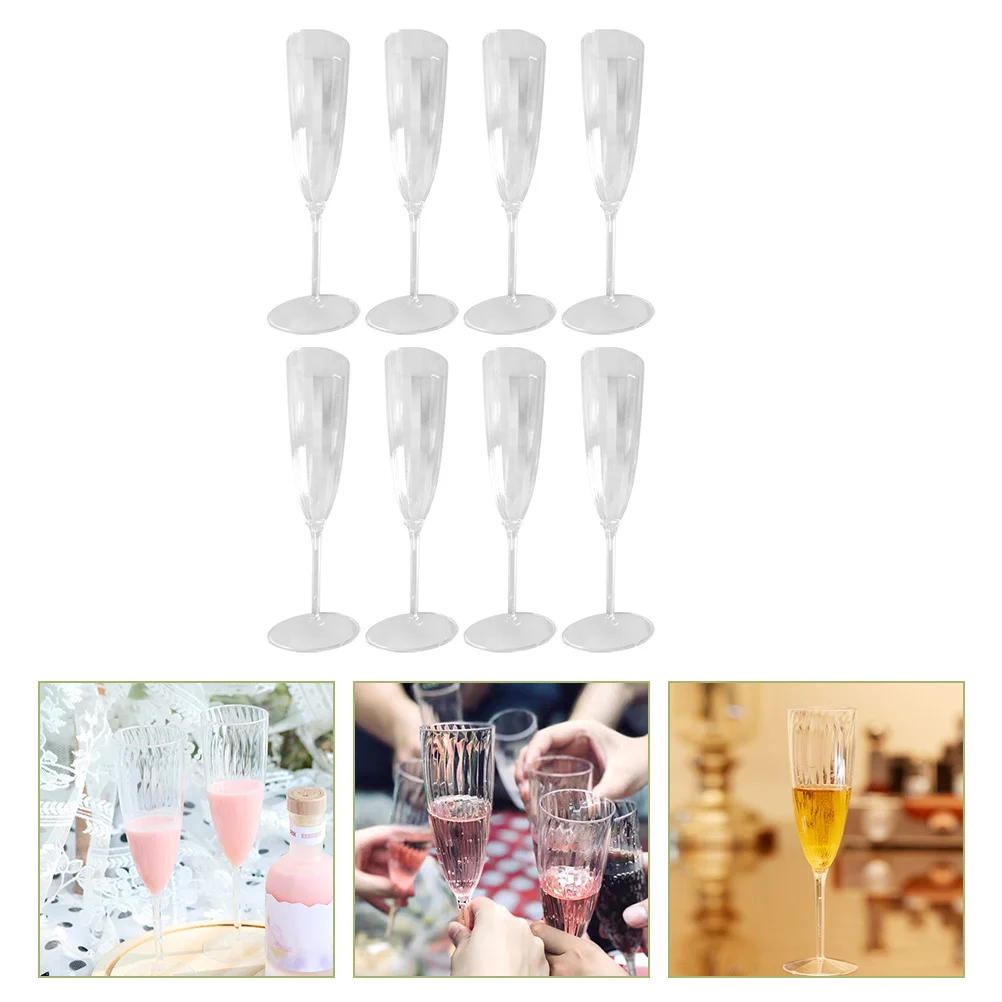 

Glasses Cups Flutes Champagne Wedding Birthday Party Supplies Cocktail Llama Toasting Clear Drink Unbreakable Stemware