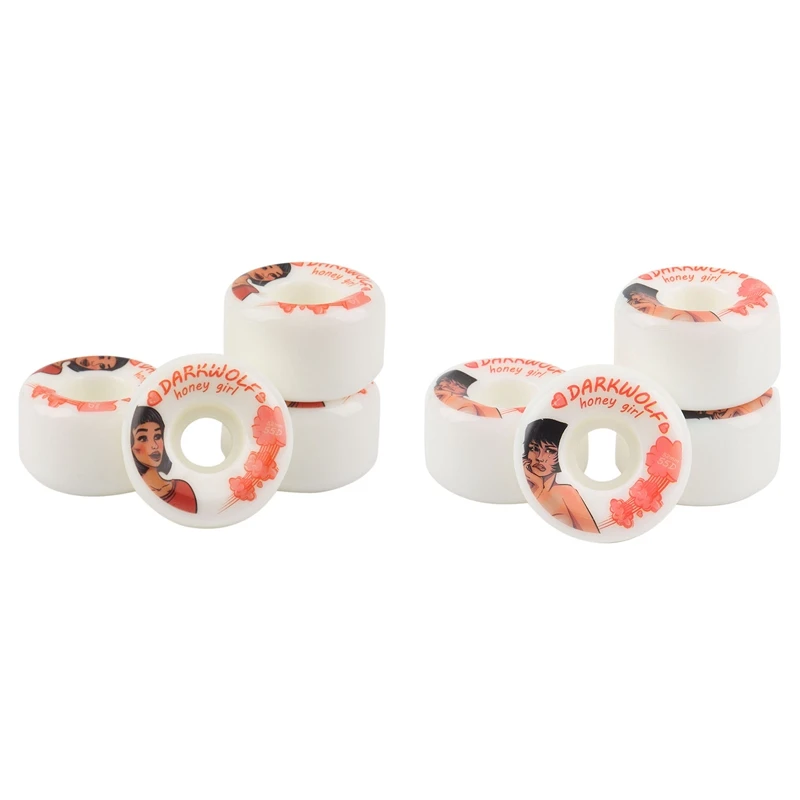 

Darkwolf 4 Pcs 32Mmx52mm 102A PU Wheel For Long Skateboard Cruiser Wheels, Skate Board Wheels