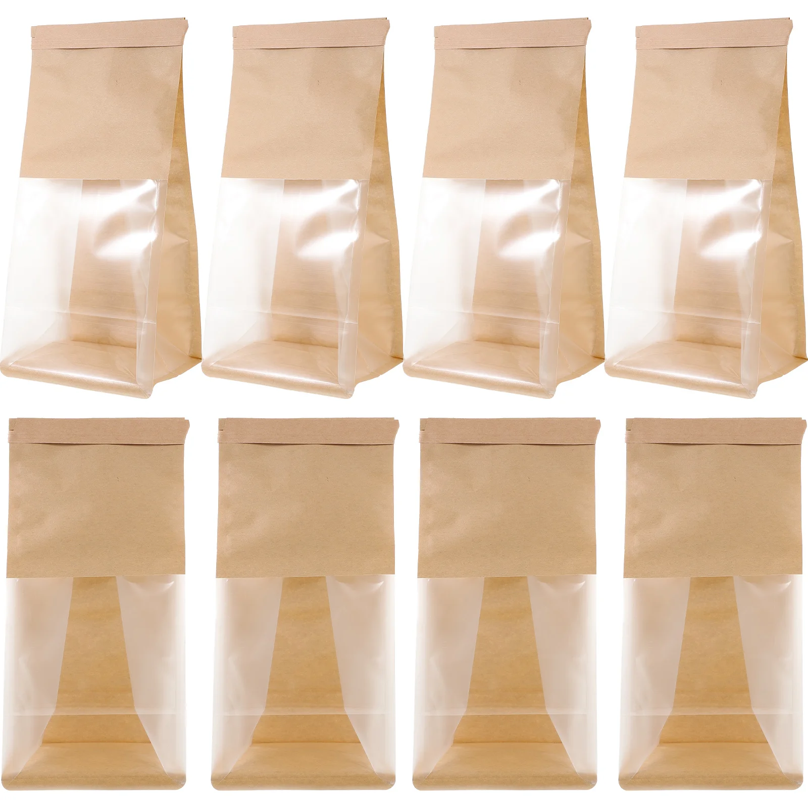 

50 Pcs Household Bread Bag Portable Bags Clear Window Mochi Paper Convenient Treat Wrapping