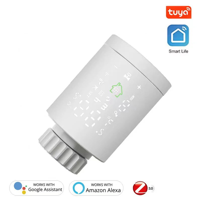 

1/5PCS Zigbee 3.0 Smart Thermostat Radiator Valve Actuator Programmable TRV Temperature Controller Via Tuya Alexa Google Home