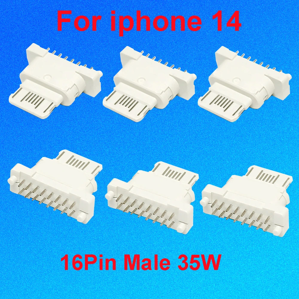 

20-100PCS 35W dual C-Port fast charger iphone14 special full plastic type-C mother base 16pin vertical plug