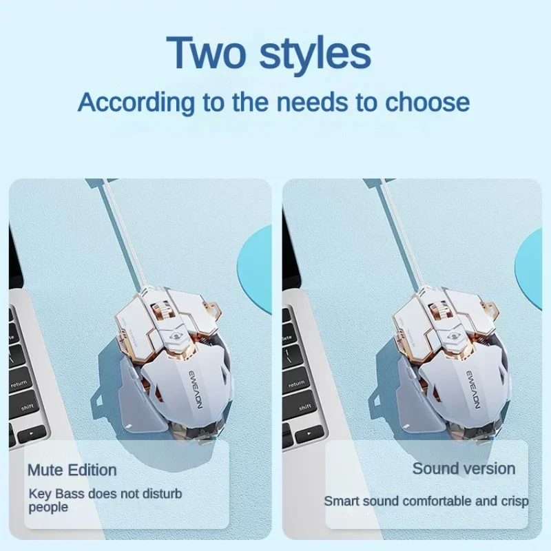 EWEADN X JIMITU G5 Проводная игровая мышь Металлическая механическая геймерская