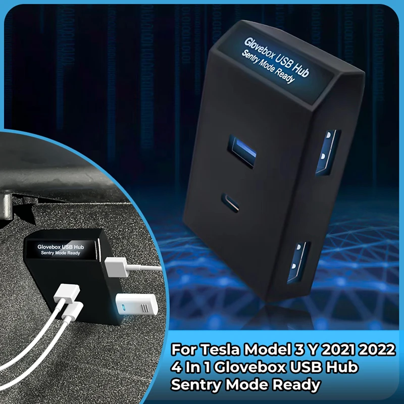 

Док-станция для бокса Tesla Model 3 Y, 4 порта USB 2,0