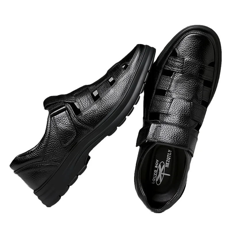 Мужские классические повседневные сандалии дышащие Нескользящие пляжные