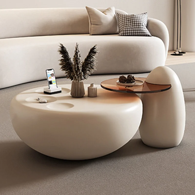 

Round White Coffee Tables Minimalist Bedroom Luxury Design Coffee Tables With Side Tables Table Moveis Para Casa Household Items