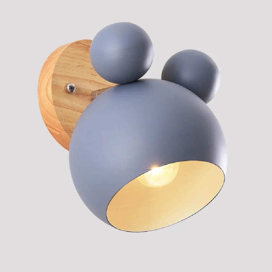 

Скандинавская креативная настенная лампа макарон, простой современный светодиодный светильник из кованого железа для спальни, прикроватн...