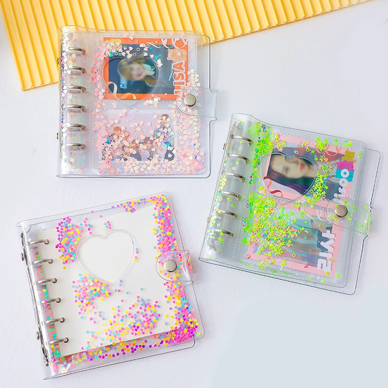 

Sequin Glitter Binder Photo Album 3/5 inches Home Picture Case Storage Name Collect Book Kpop Photocard Name Card ID Holder