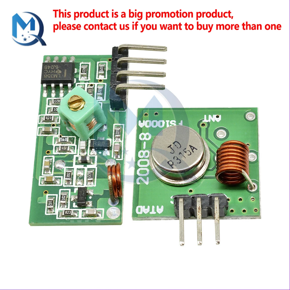 433 МГц RF беспроводной модуль передатчика и приемник комплект 5 в постоянного тока