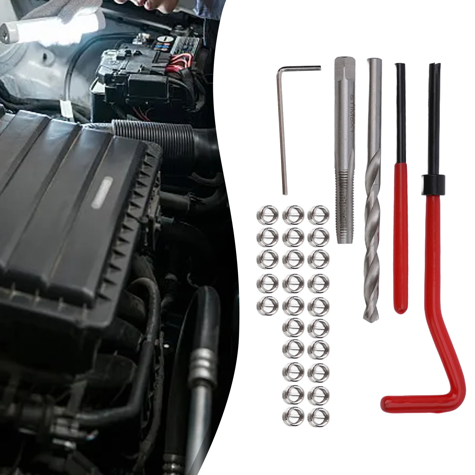 Набор инструментов для ремонта резьбы набор метрических из 30 шт. двигателя