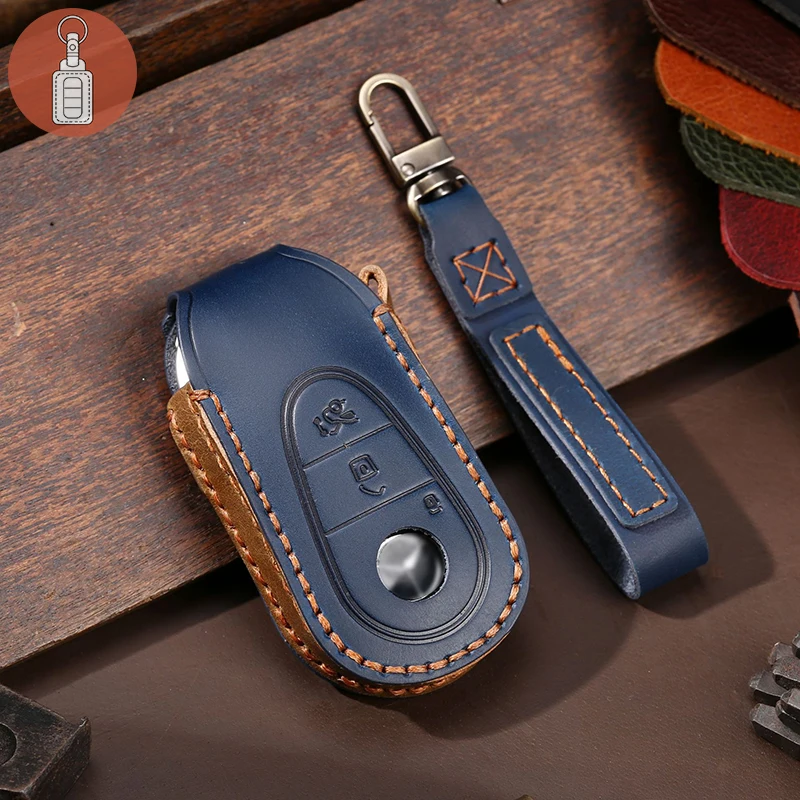 

Кожаный чехол для автомобильного смарт-ключа, чехол для брелока, защитный чехол для Брелока Для Mercedes Benz S450 Maybach, аксессуары, держатель для брелока, сумка