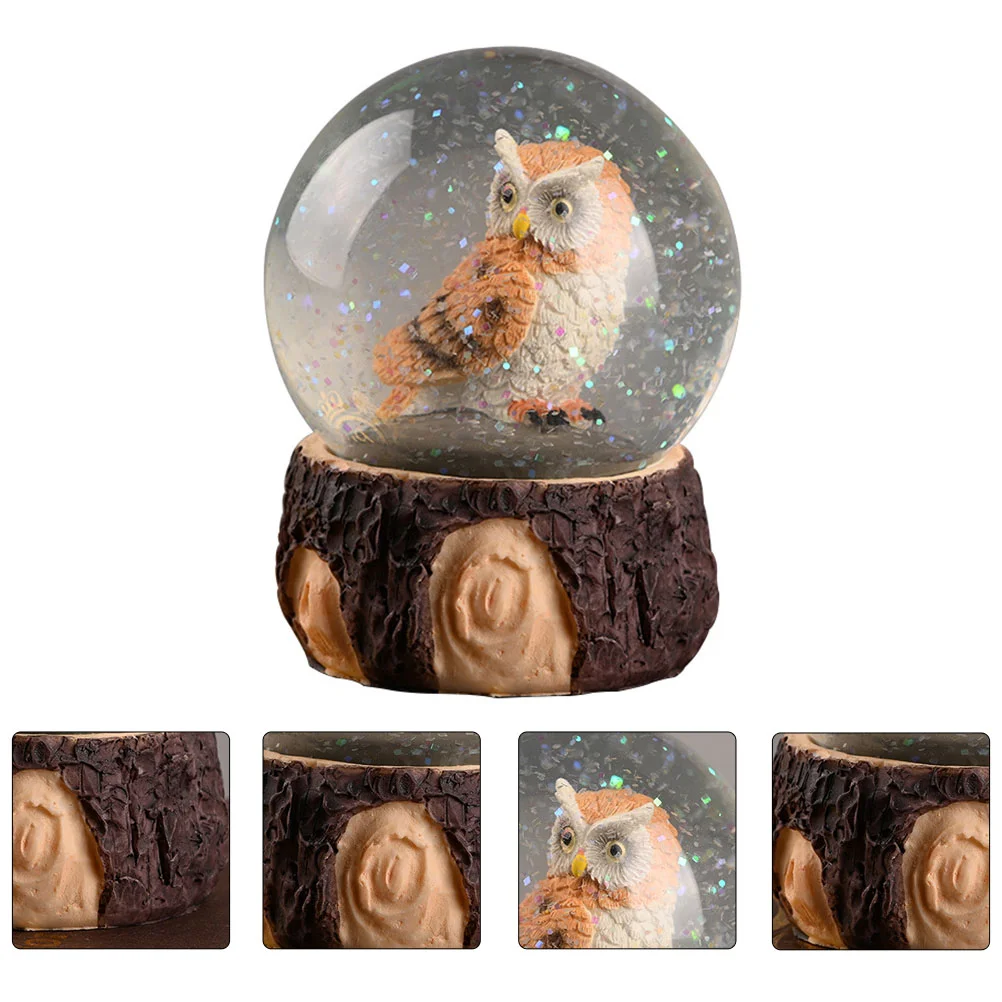 

Snow Owl Snow with Stand Water Globe Decoration Cabinet Decoration ( Random Style )