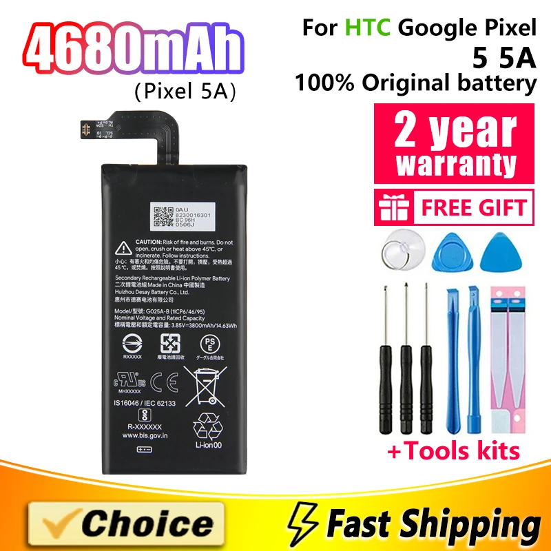 GTB1F G27FU оригинальная сменная батарея для Google Pixel 5 5A совершенно новая литиевая +
