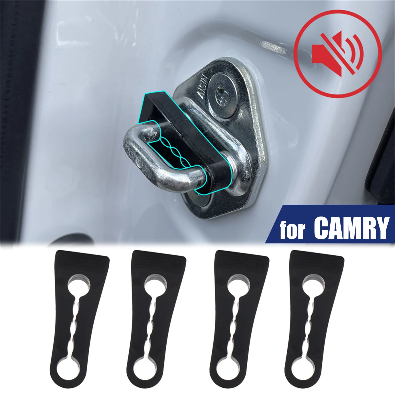 

Car Door Lock Sound Deadener Damper Buffer For Toyota Camry XV30 XV40 45 XV50 XV70 Rattling Quiet Noise Deaf Soundproofing seal