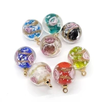 exquisite glass ball color pendant 12x16mm petal charm fashion jewelry making diy necklace earring bracelet accessories 5pcs
