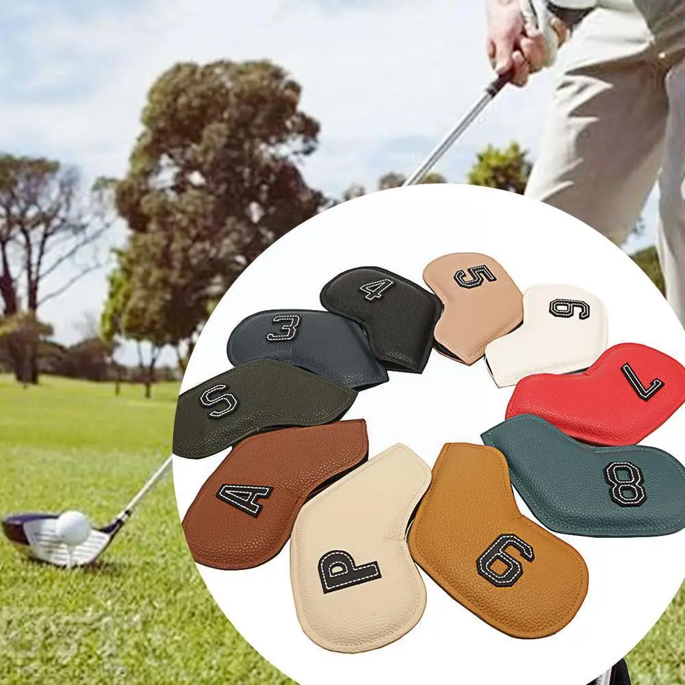 

10pcs/set Golf Iron Cover 4-9,p,s,a,x , Club Embroidery Equipment Sport Cover Training Accessories Number Gol P1d7