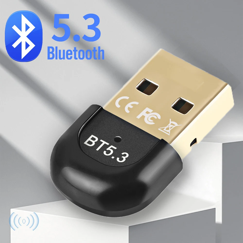 

USB Bluetooth адаптер 5,3 Bluetooth приемник передатчик ключ для ноутбука динамик беспроводная мышь клавиатура музыкальный аудио адаптер