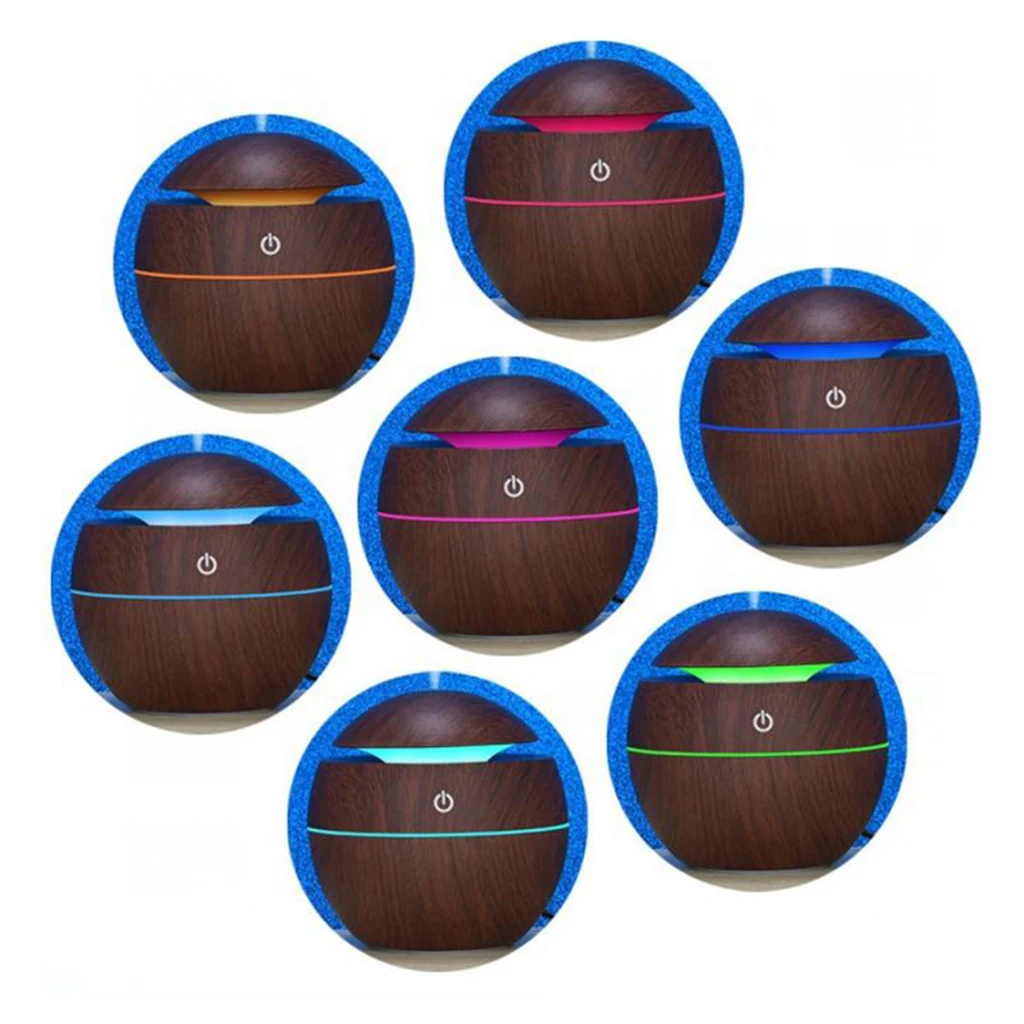 

130ml Wood Grain USB Air Mist Humidifier for Home Office Car